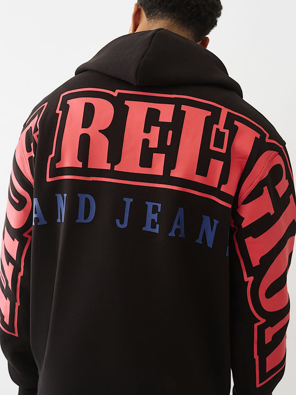True Religion - OVERT ARCHED LOGO ZIP HOODIE