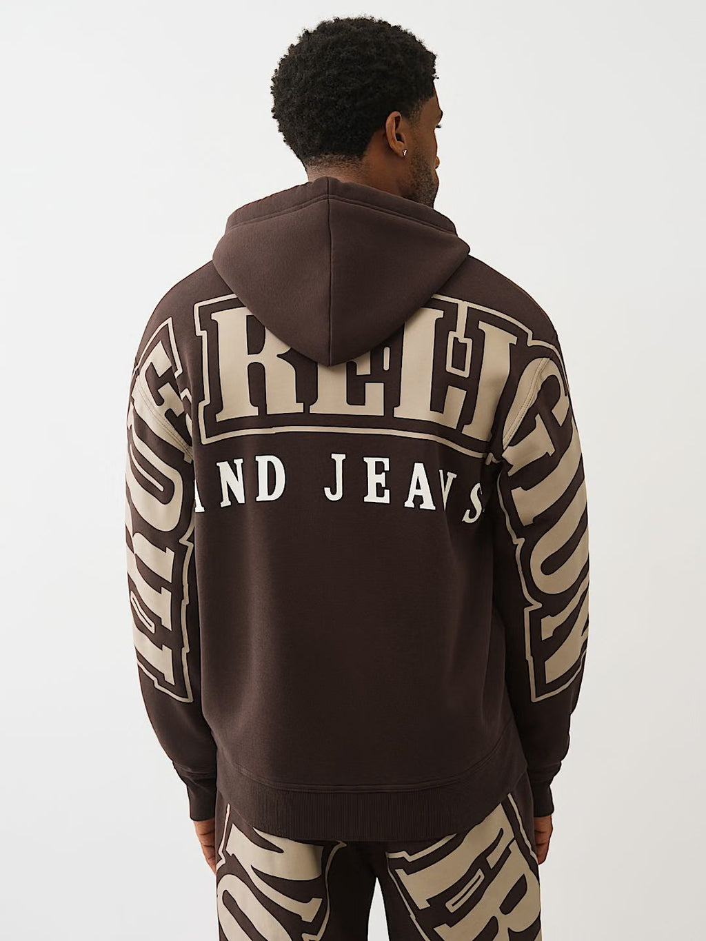 True Religion - OVERT ARCHED LOGO ZIP HOODIE