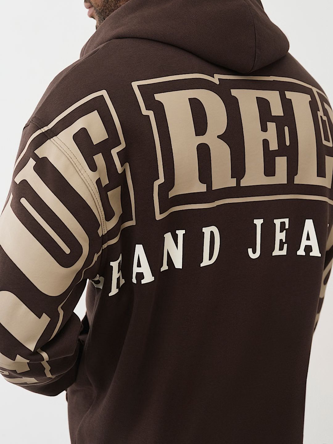 True Religion - OVERT ARCHED LOGO ZIP HOODIE