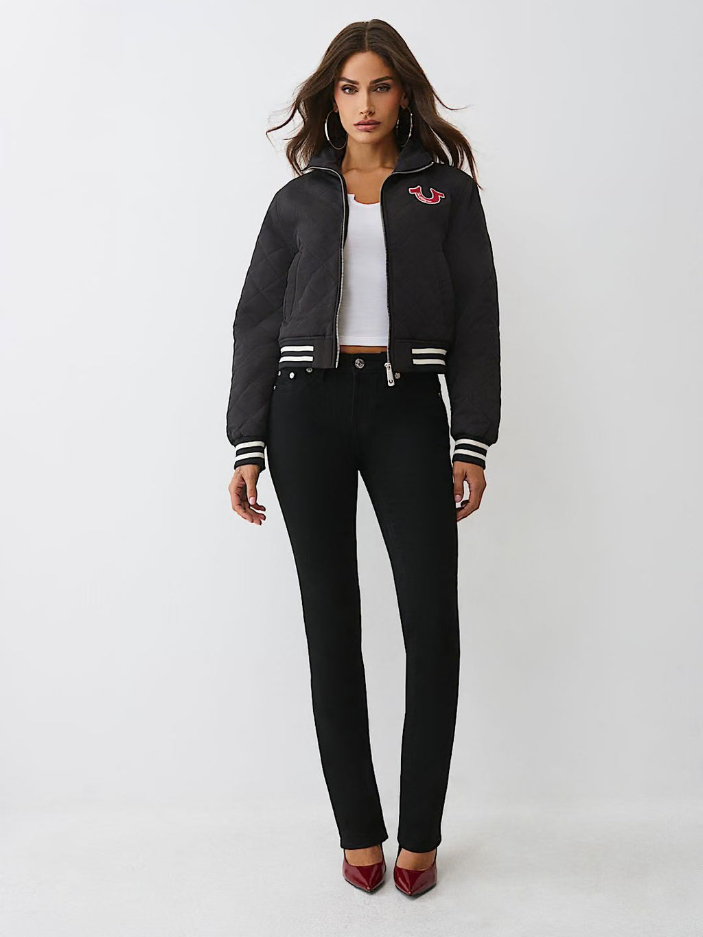 TRUE RELIGION - HORSESHOE QUILTED BOMBER JACKET