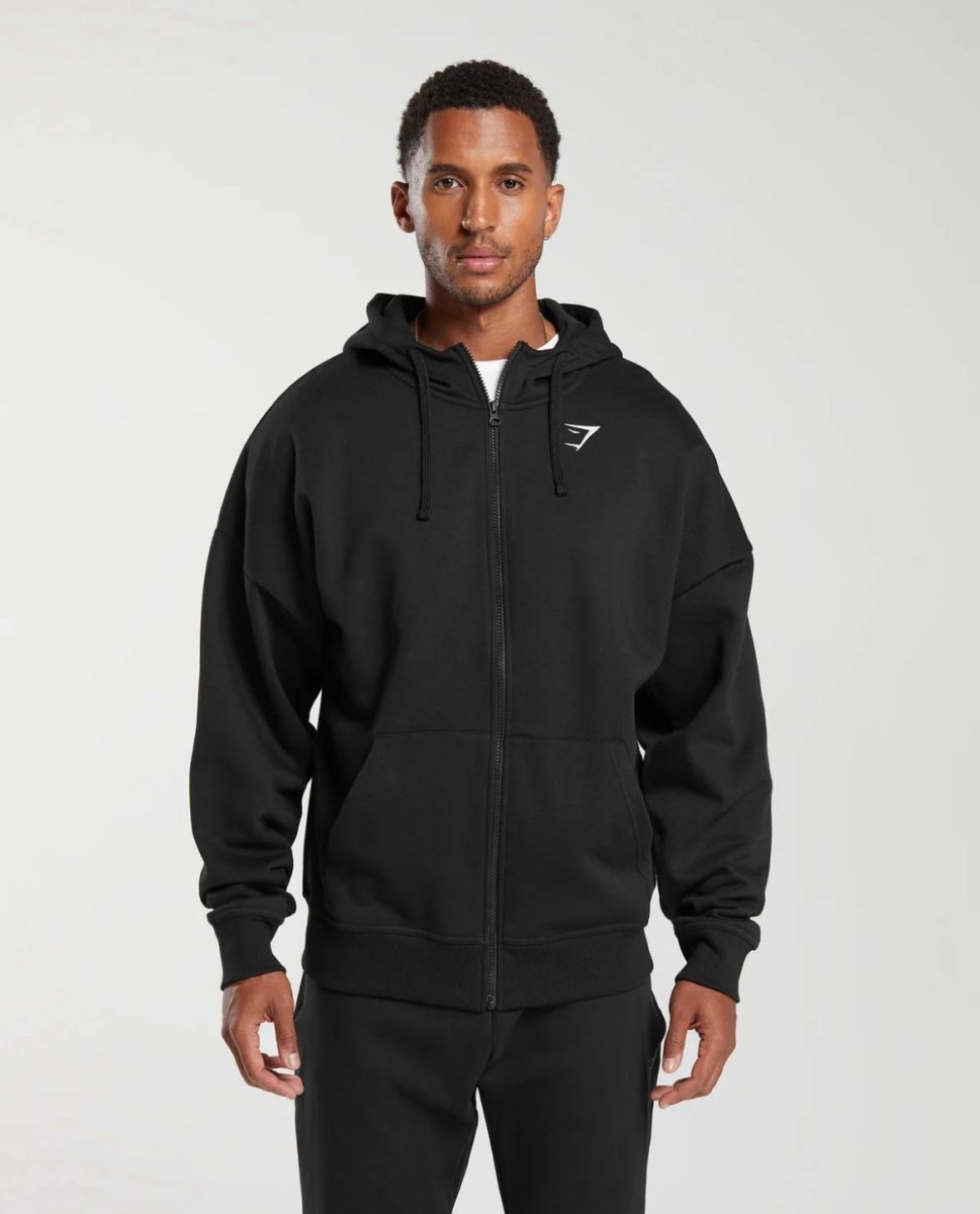GymShark - Crest Oversized Zip Up Hoodie - Brandatak Store