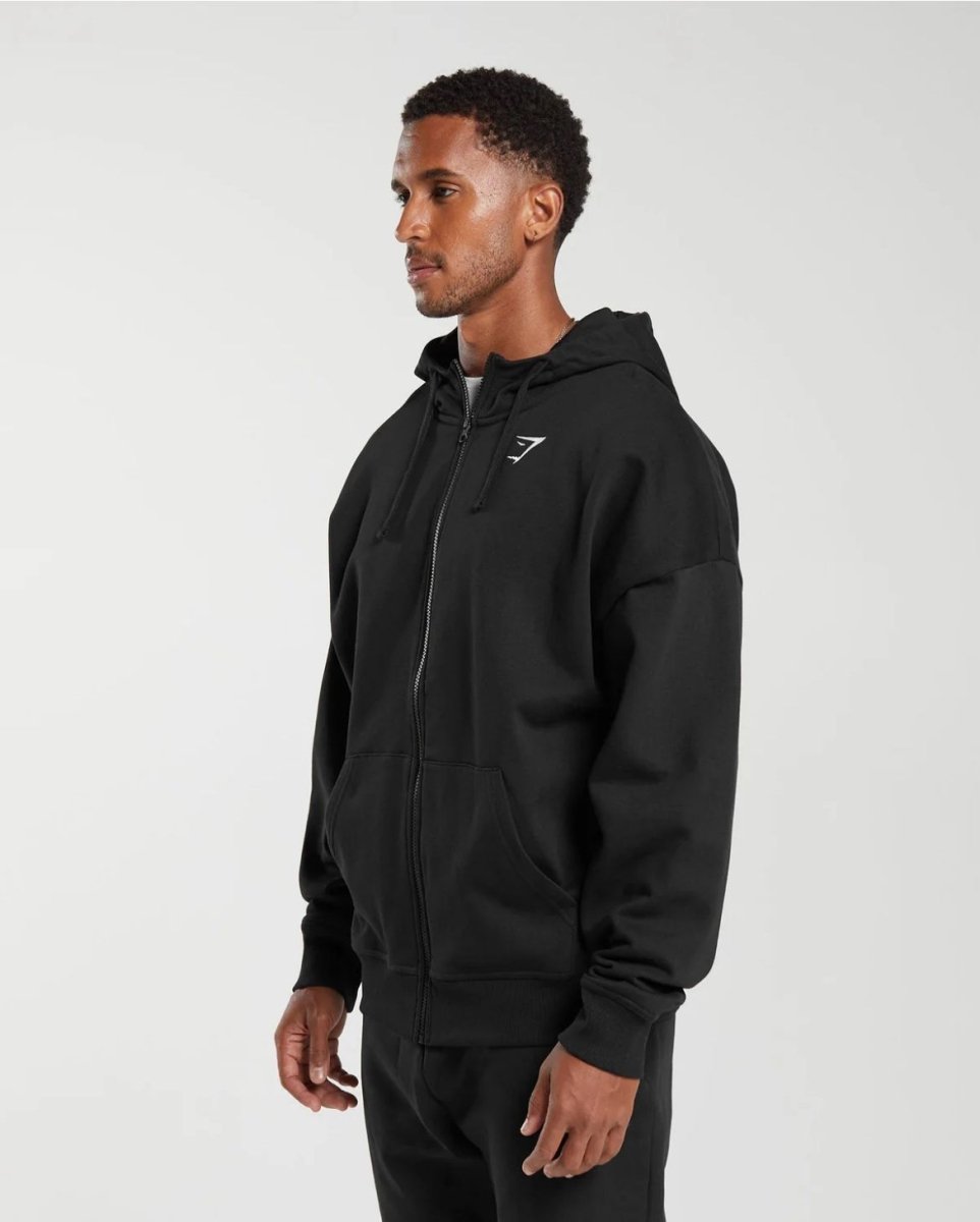 GymShark - Crest Oversized Zip Up Hoodie - Brandatak Store
