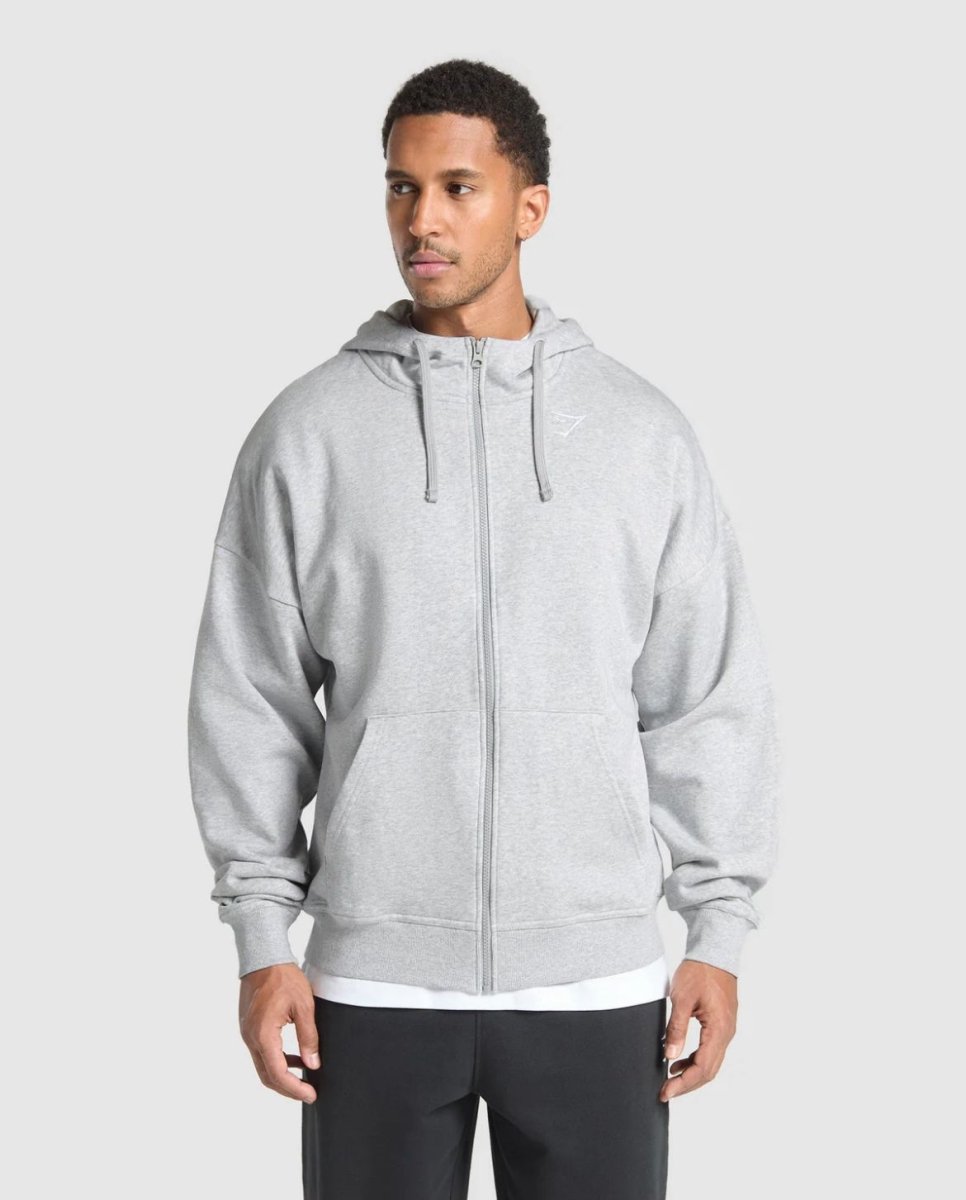 GymShark - Crest Oversized Zip Up Hoodie - Brandatak Store