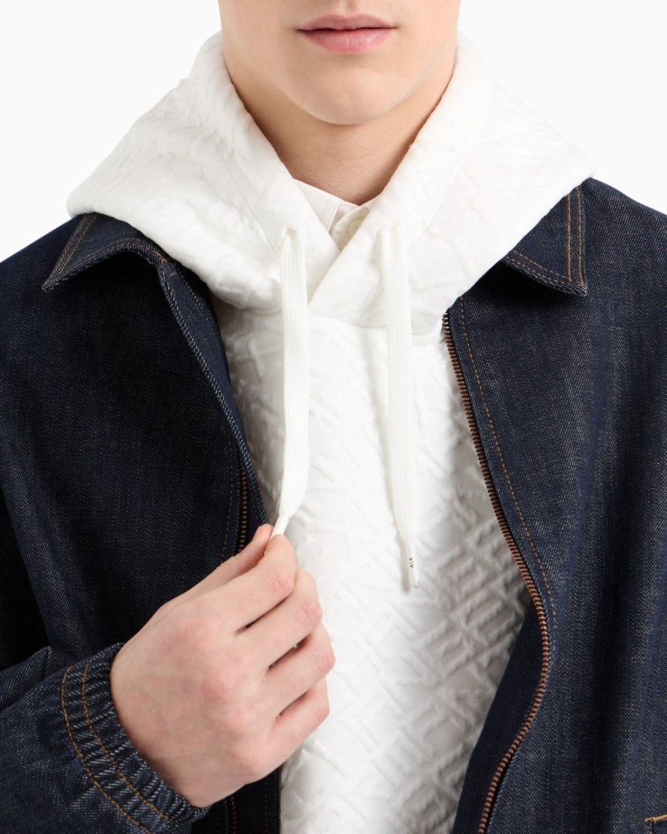 Armani Exchange - White Hoodie IMMEDIATE - Brandatak Store