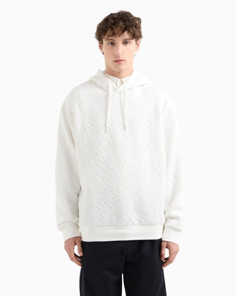 Armani Exchange - White Hoodie IMMEDIATE - Brandatak Store