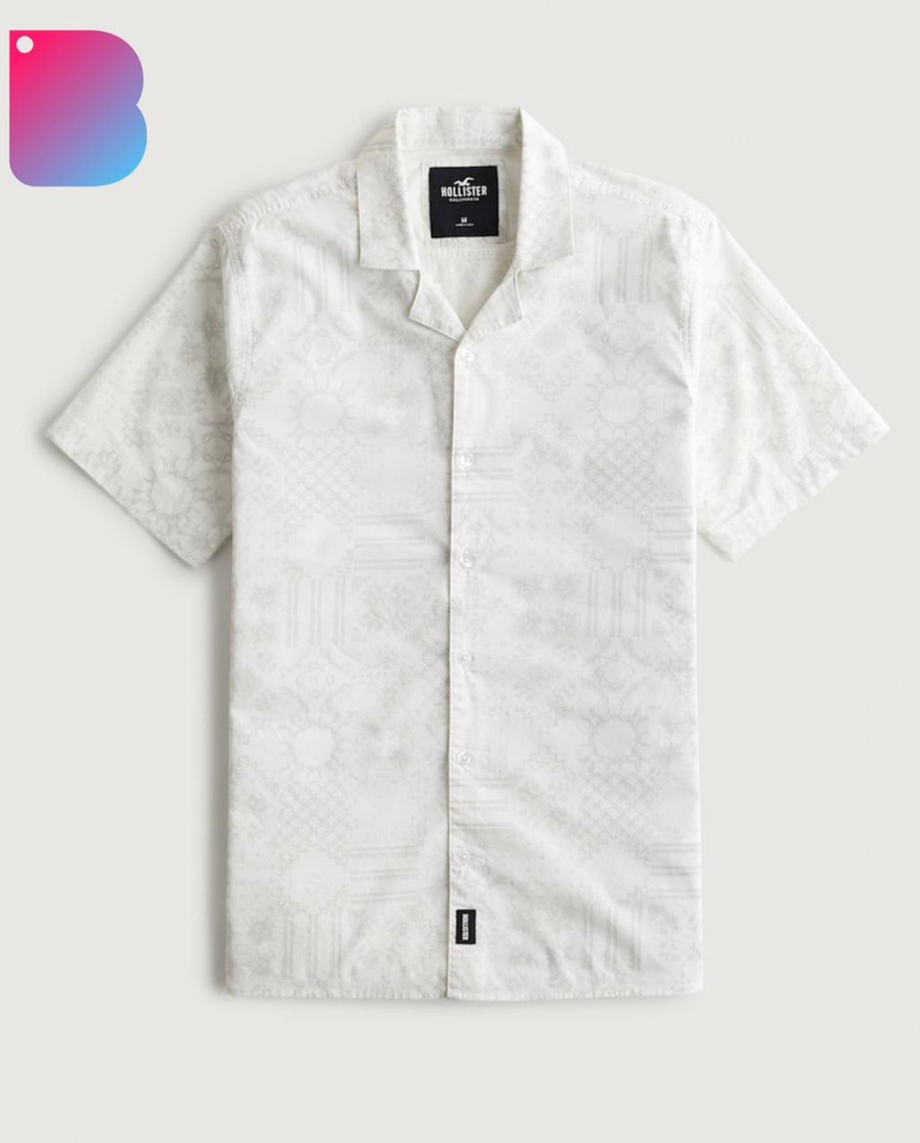 Hollister - White Pattern Shirt IMMEDIATE
