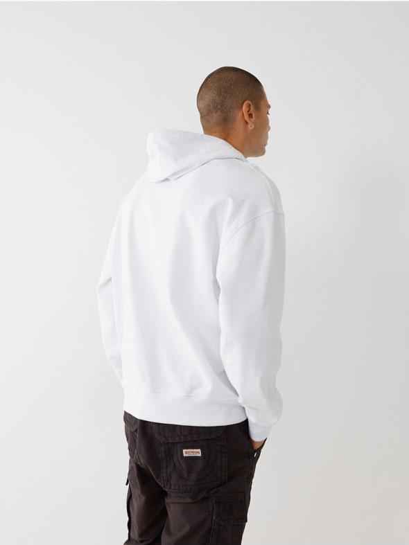 True Religion - Men solid full sleeves hooded sweatshirt IMMEDIATE