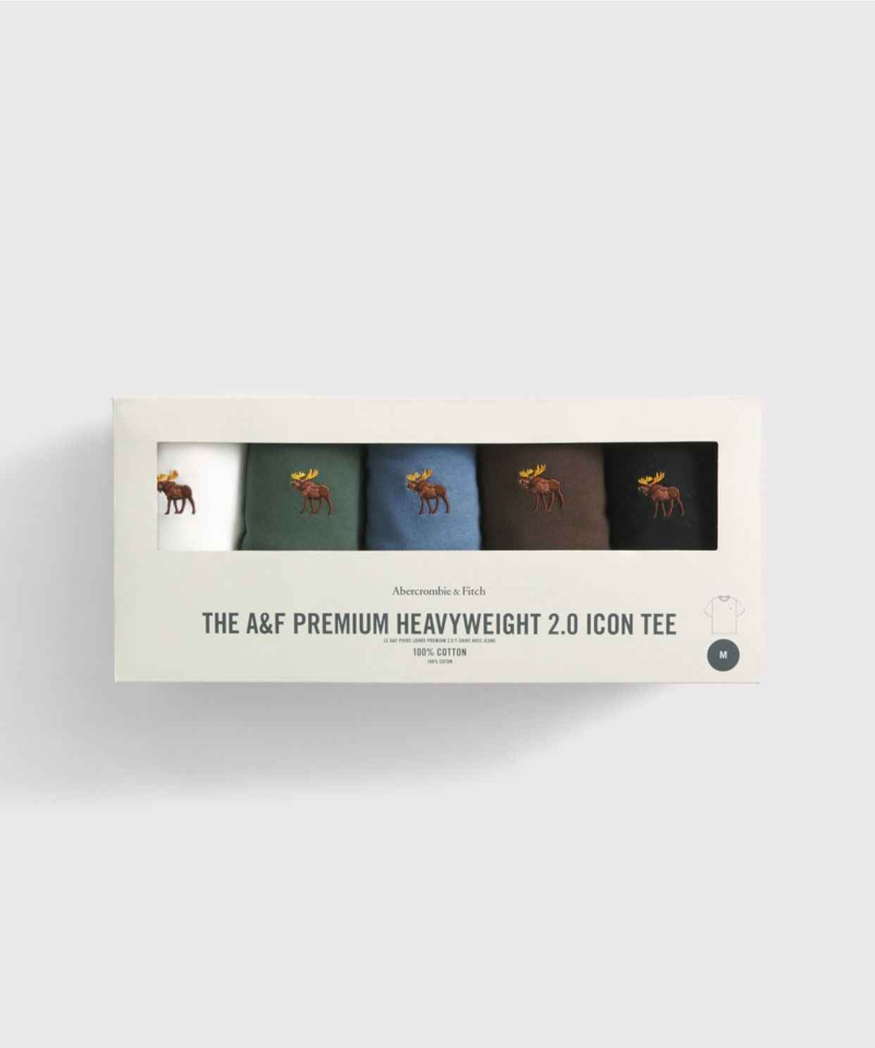 Abercrombie & Fitch - 5-Pack Premium Heavyweight 2.0 signature Icon Tees
