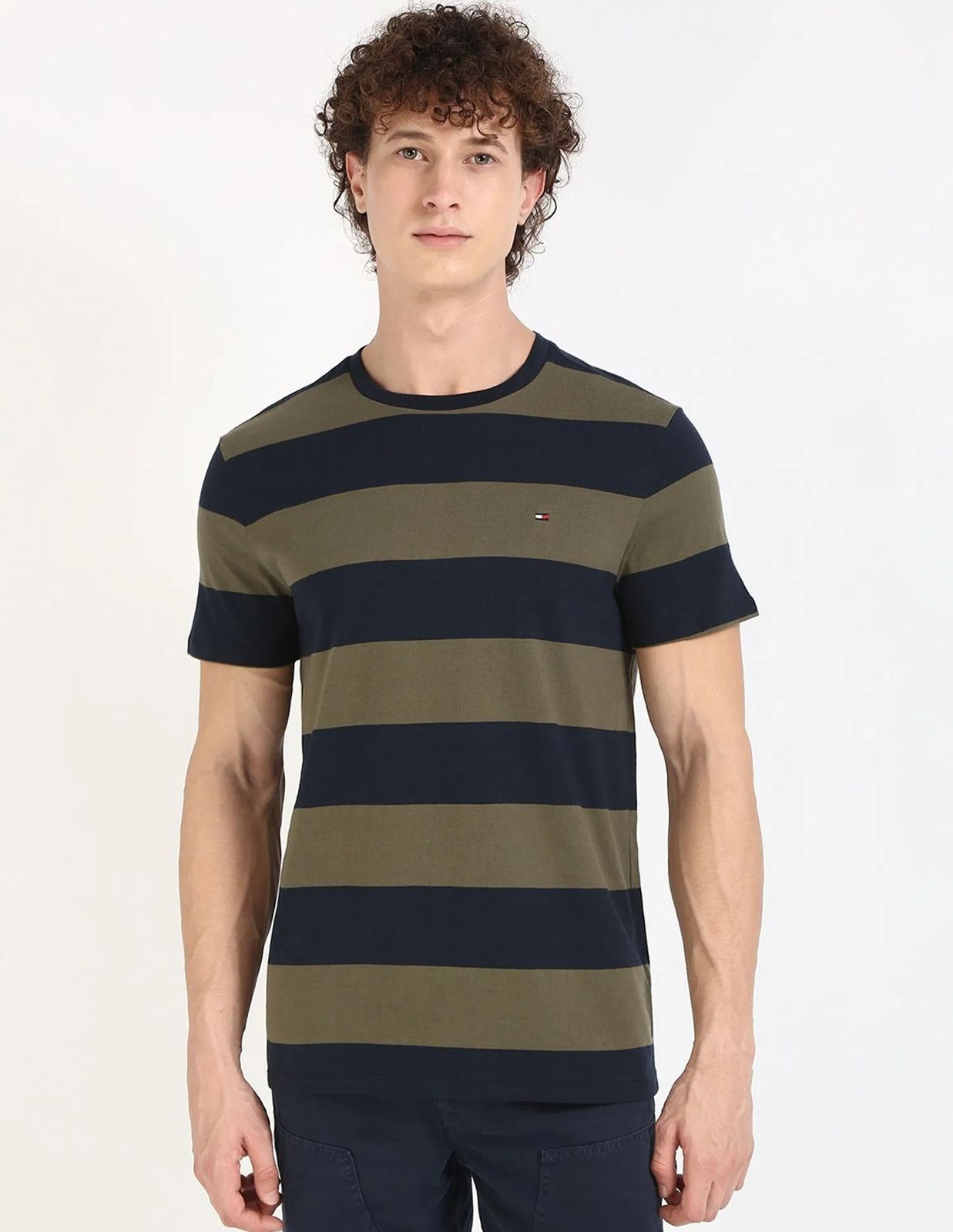 Tommy Hilfiger - Striped Regular-Fit Cotton T-Shirt IMMEDIATE