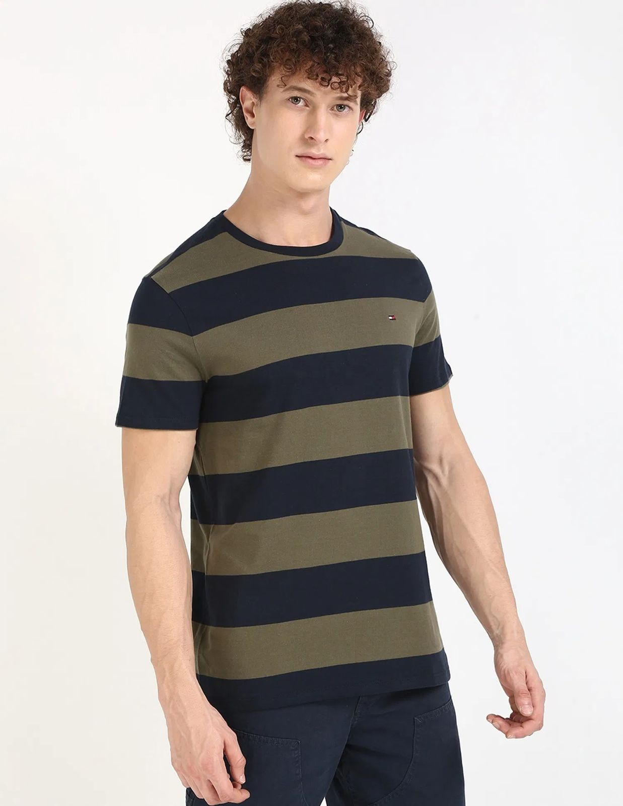 Tommy Hilfiger - Striped Regular-Fit Cotton T-Shirt IMMEDIATE