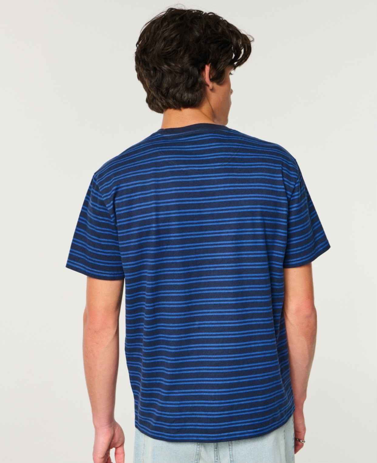 Hollister - Relaxed Heavy Weight Cotton Logo Crew T Shirt