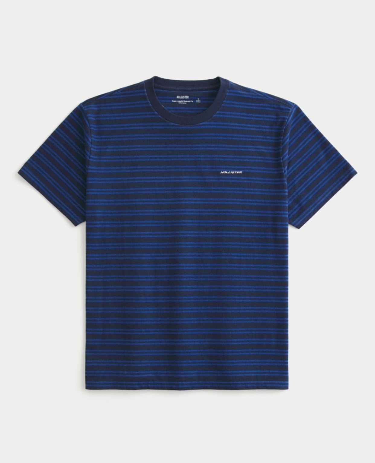 Hollister - Relaxed Heavy Weight Cotton Logo Crew T Shirt