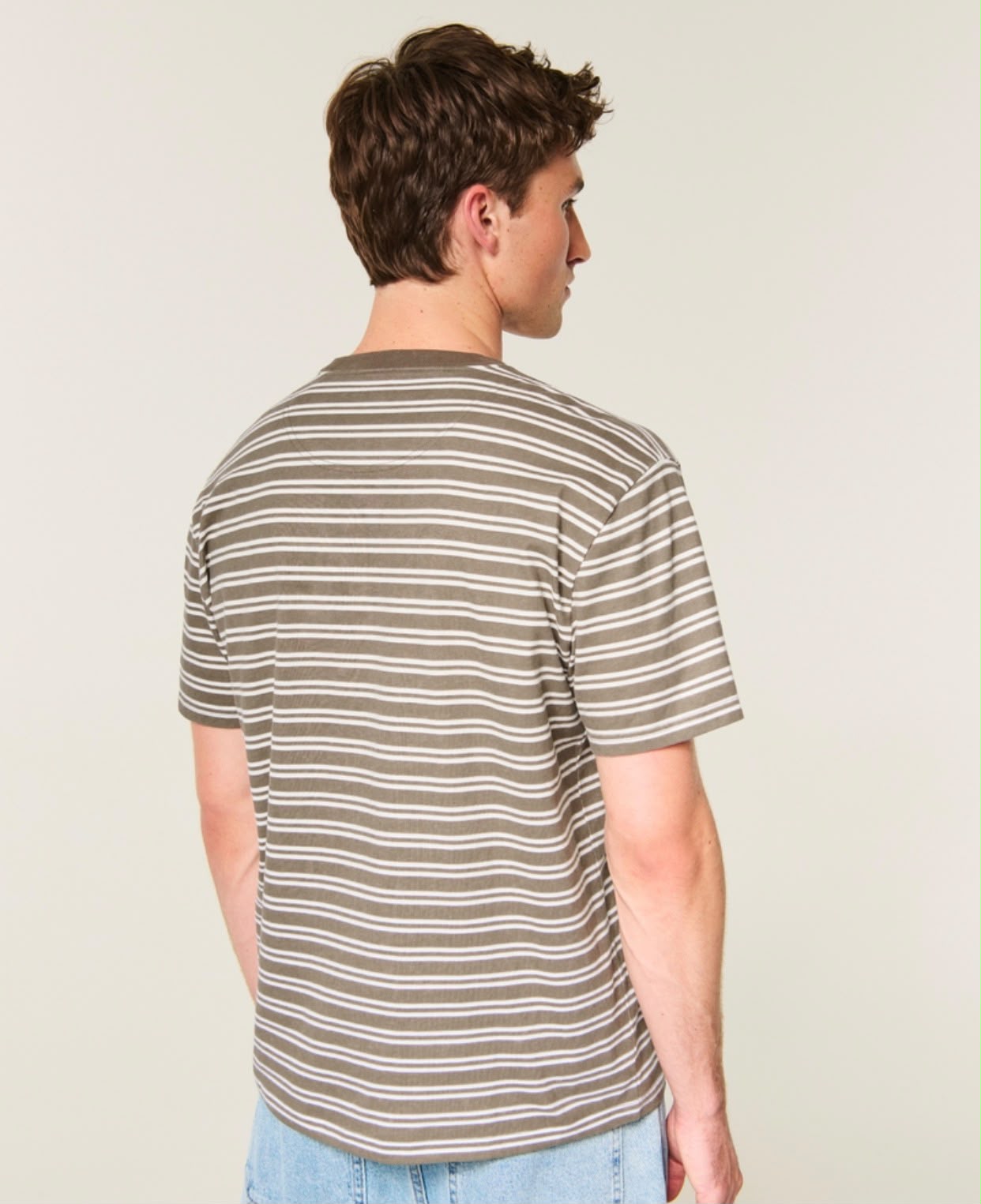 Hollister - Relaxed HeavyWeight Cotton Logo Crew T Shirt