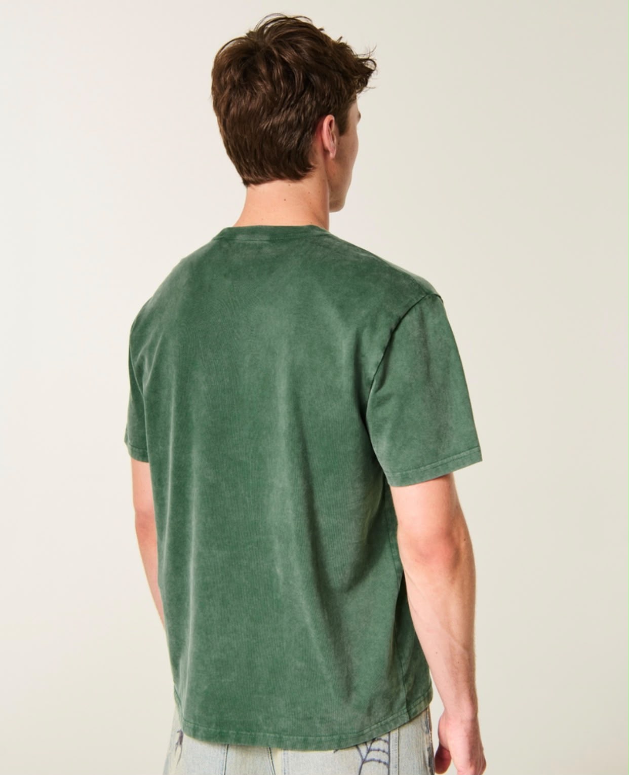 Hollister - Relaxed HeavyWeight Cotton Logo Crew T Shirt