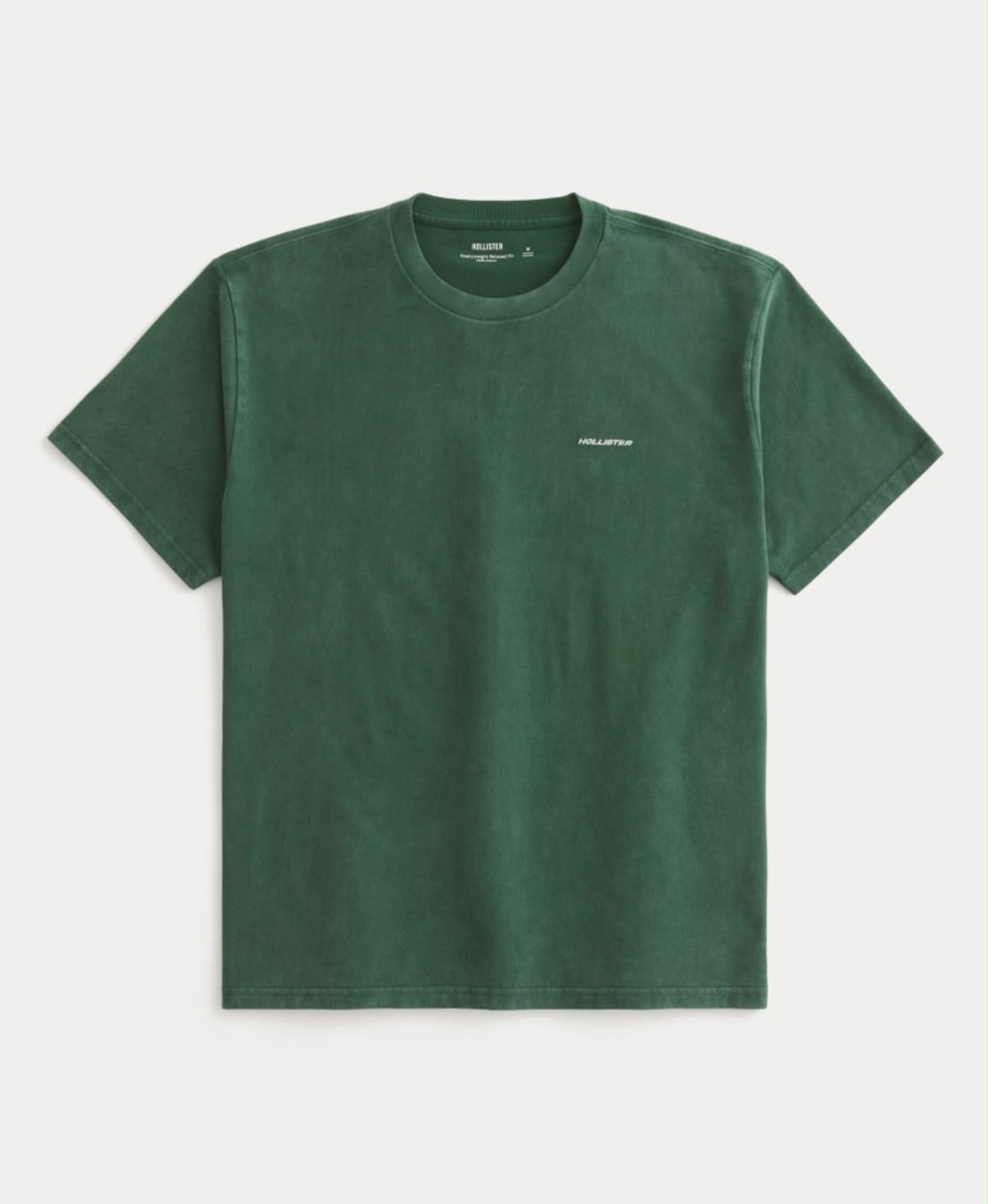 Hollister - Relaxed HeavyWeight Cotton Logo Crew T Shirt