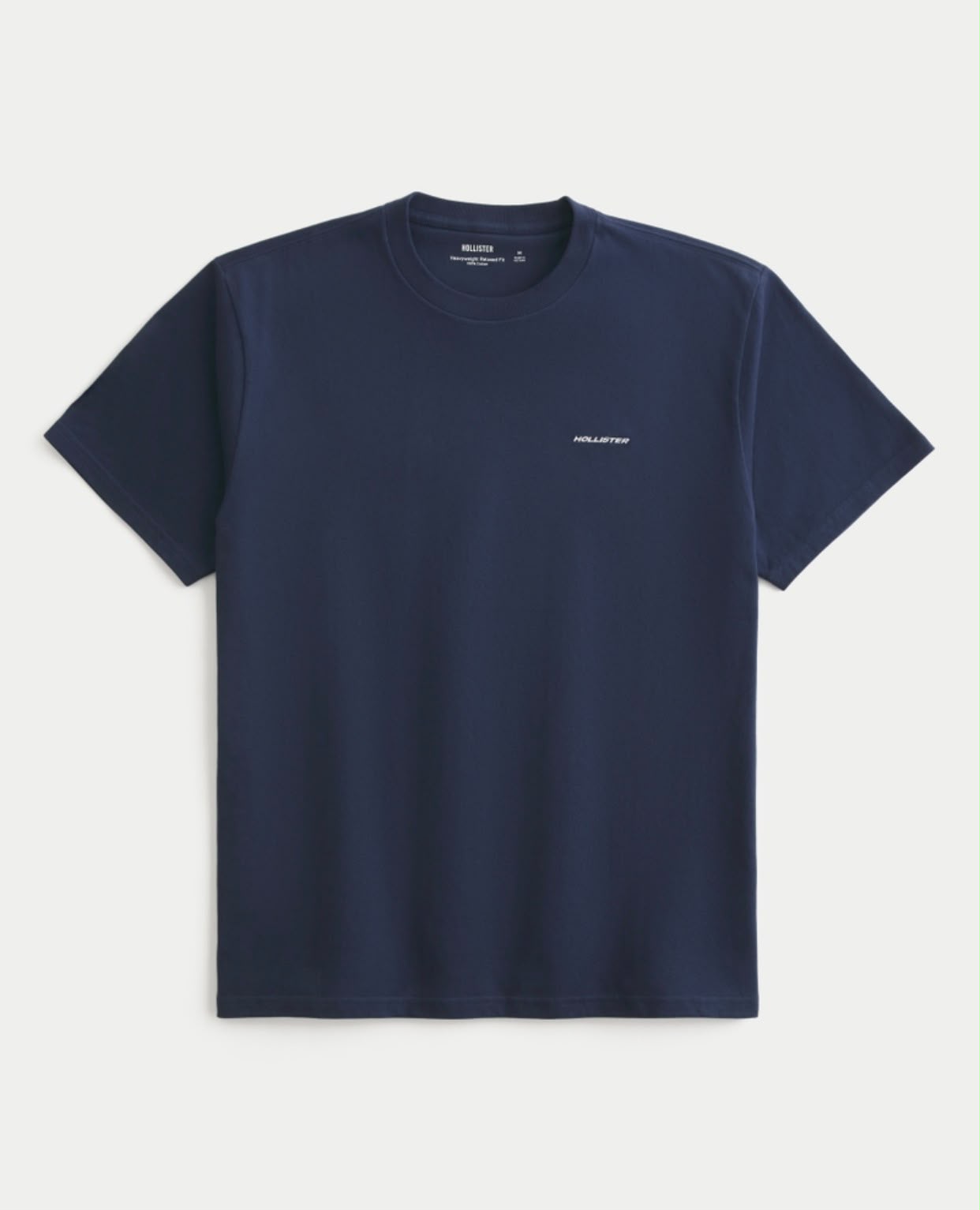 Hollister - Relaxed HeavyWeight Cotton Logo Crew T Shirt