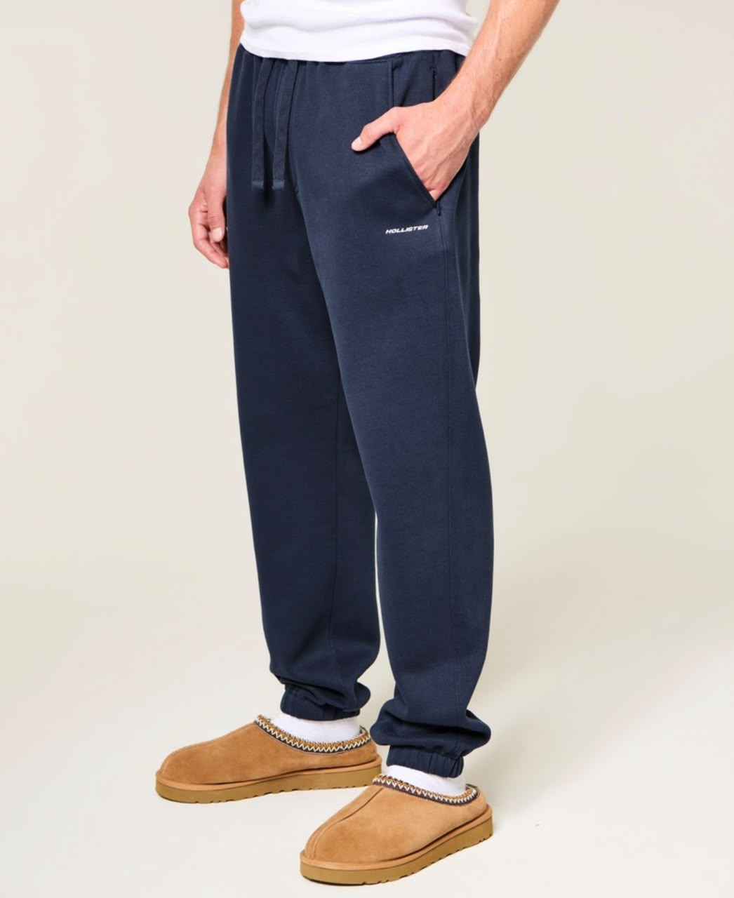 Hollister - Relaxed Cinch Fleece Logo Joggers