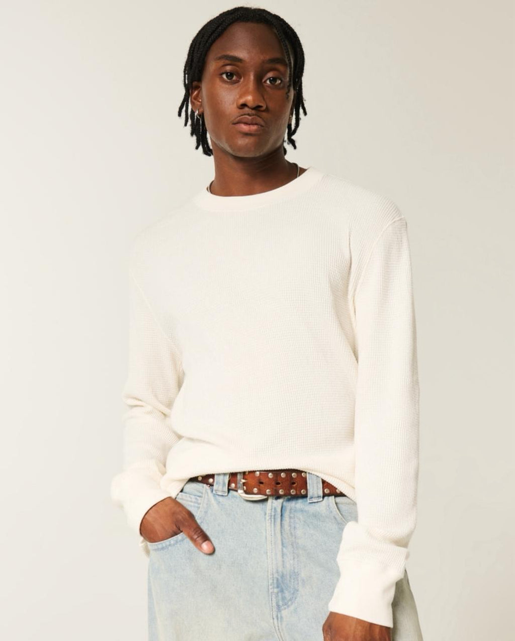 Hollister - Relaxed Thermal Long-Sleeve Crew Shirt