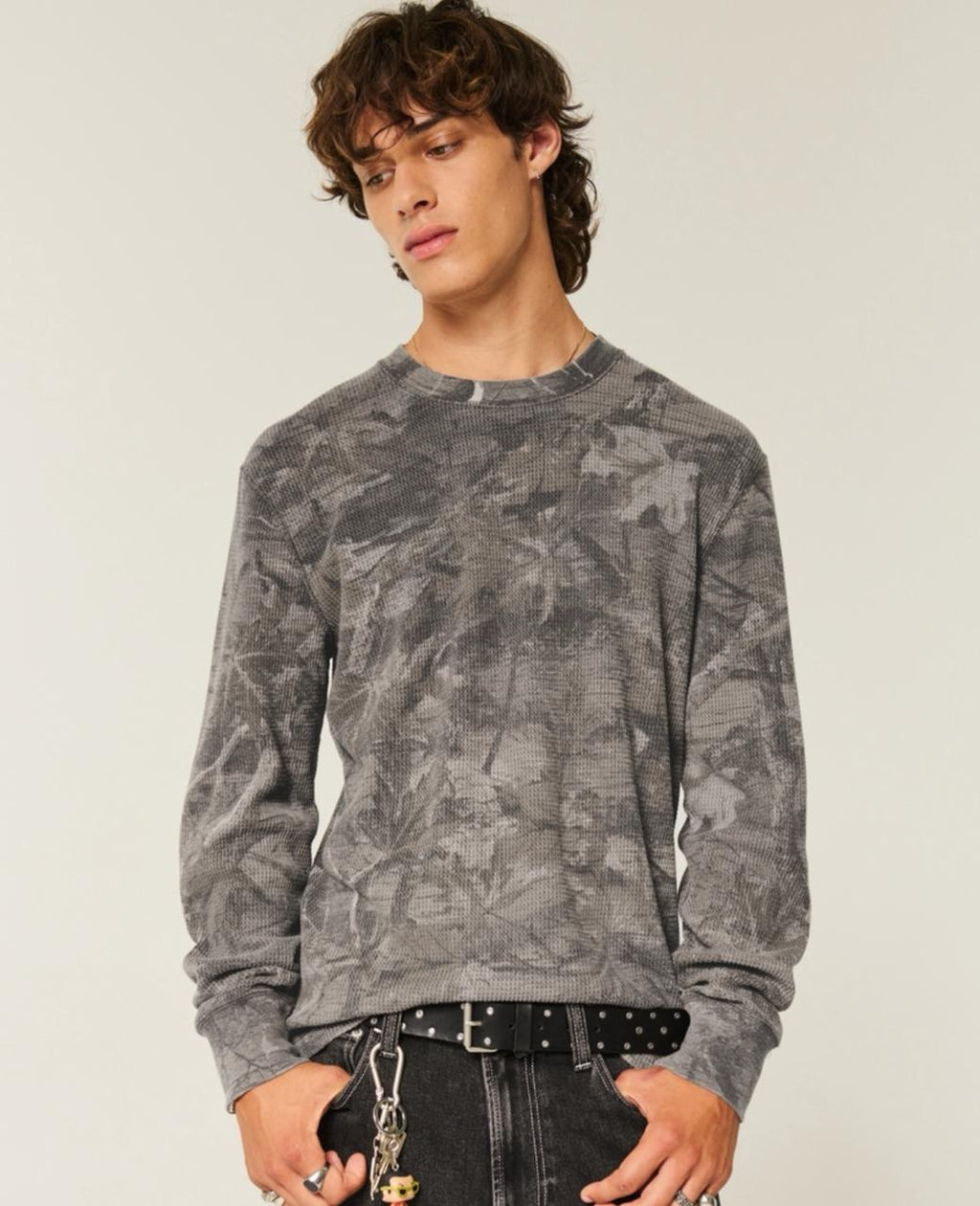 Hollister - Relaxed Thermal Long-Sleeve Crew Shirt