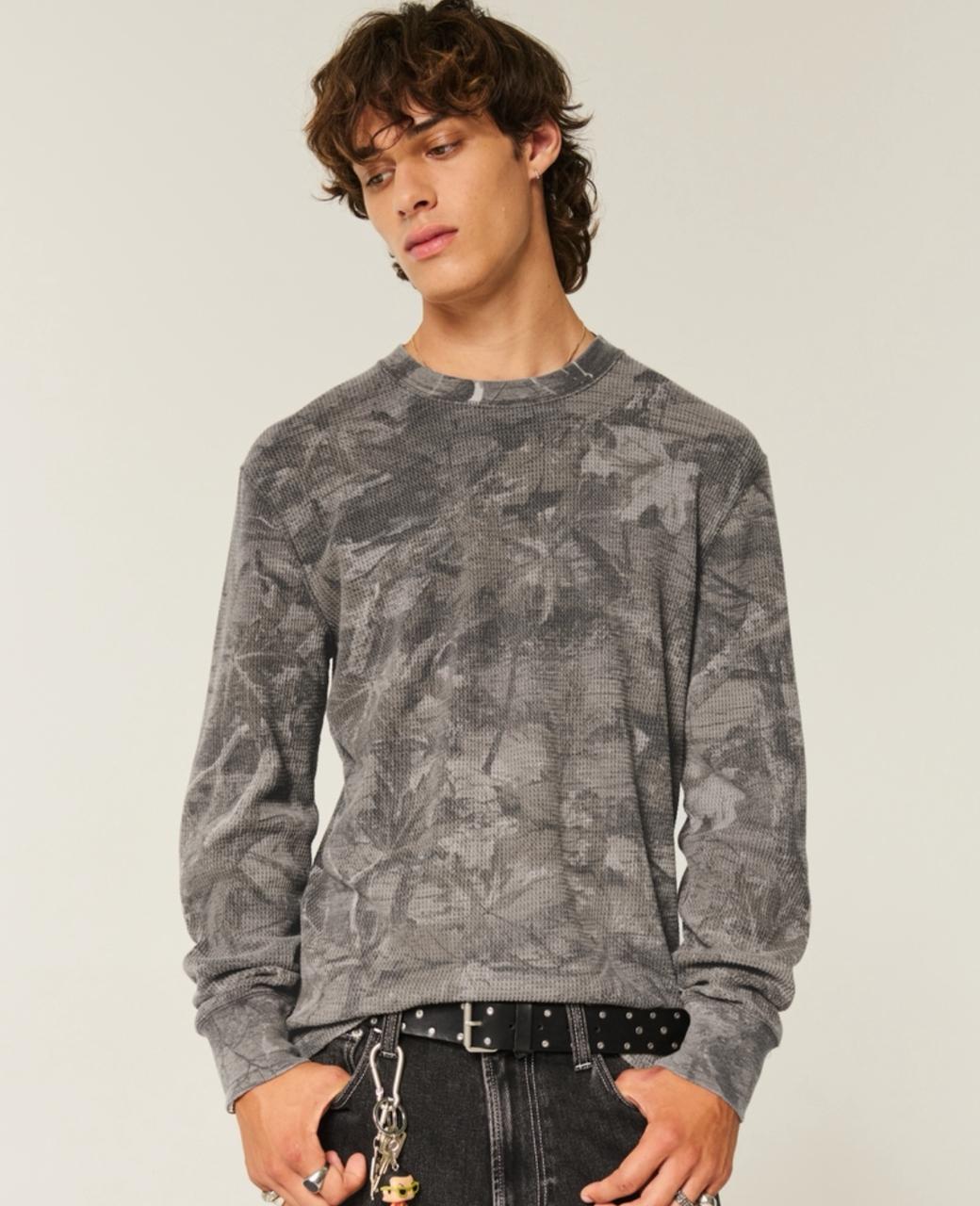 Hollister - Relaxed Thermal Long-Sleeve Crew Shirt