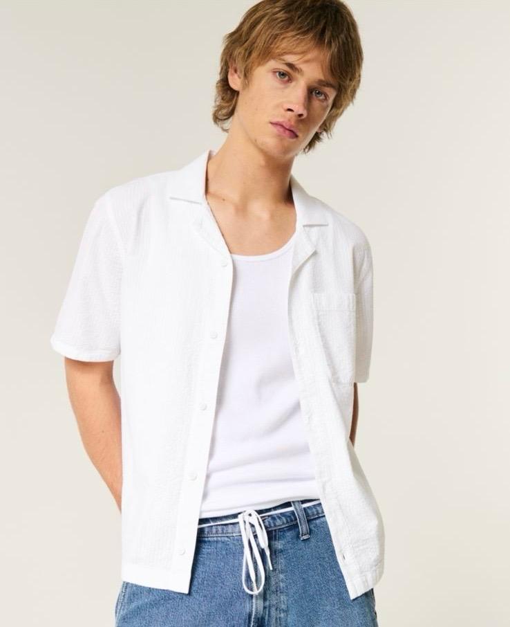 Hollister - White Shirt IMMEDIATE - Brandatak Store