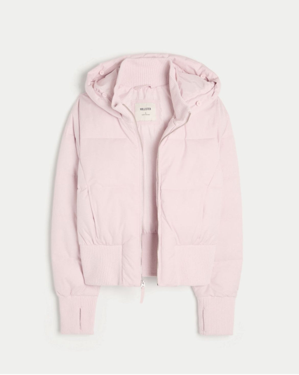 Hollister - Faux Fur Trim Puffer Bomber Jacket