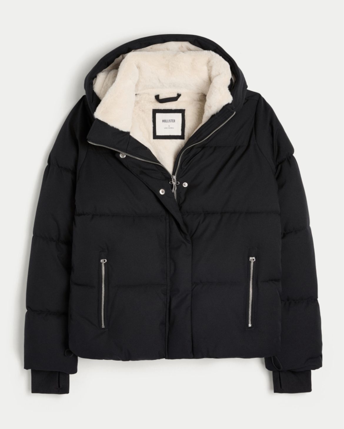 Hollister - Faux Fur-Lined Puffer Jacket