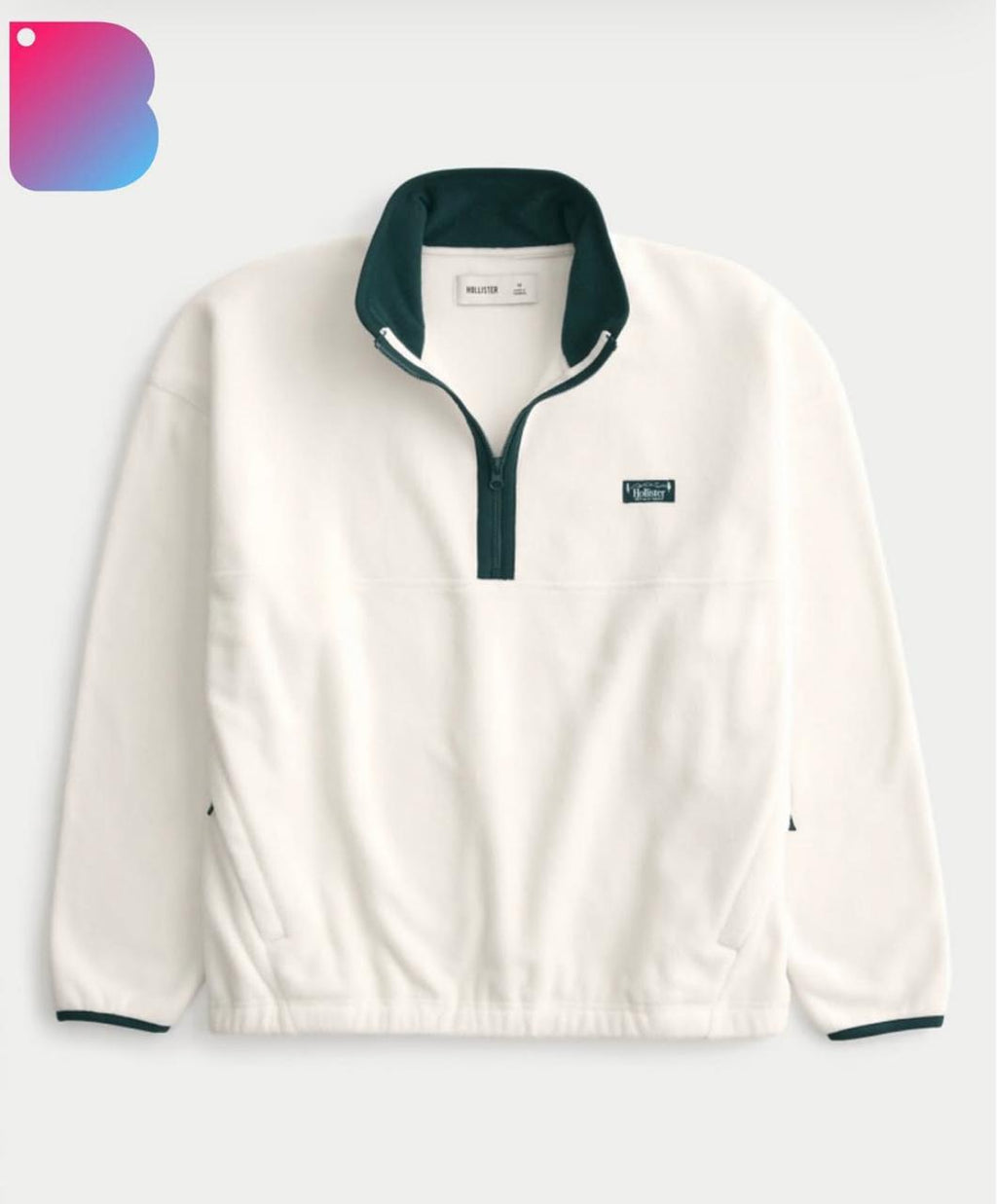 hollister - Thermal Fleece Mock Neck sweatshirt IMMEDIATE