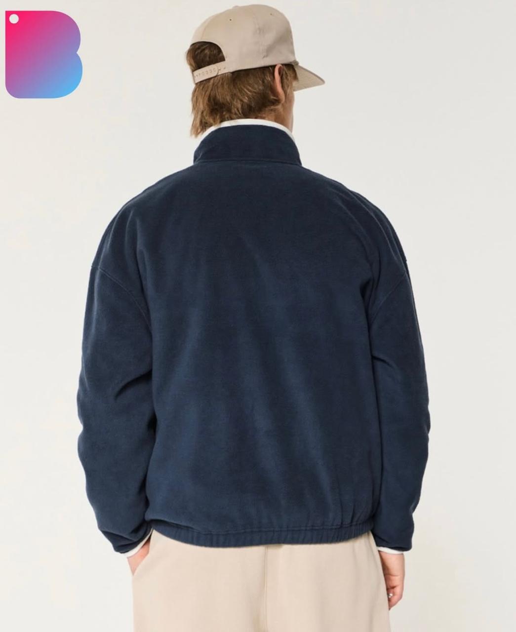 hollister - Thermal Fleece Mock Neck sweatshirt IMMEDIATE - Brandatak Store