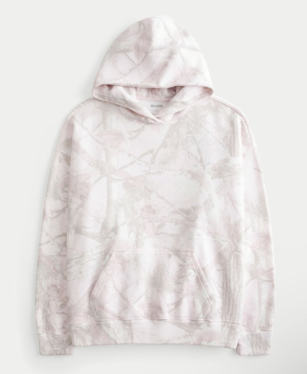 HOLLISTER - OVERSIZED PINK CAMO HOODIE IMMEDIATE - Brandatak Store