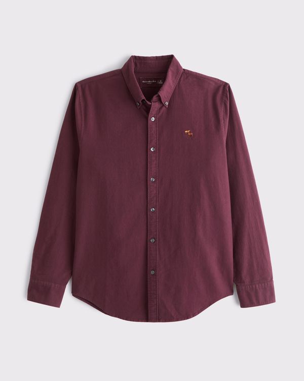 Abercrombie & Fitch - Signature Icon Slim Oxford Shirt IMMEDIATE