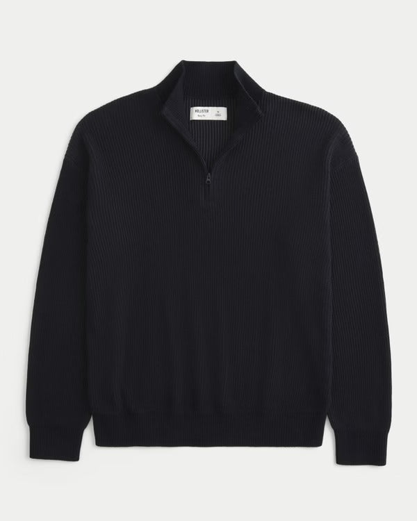 Hollister - Boxy Quarter-Zip Sweater