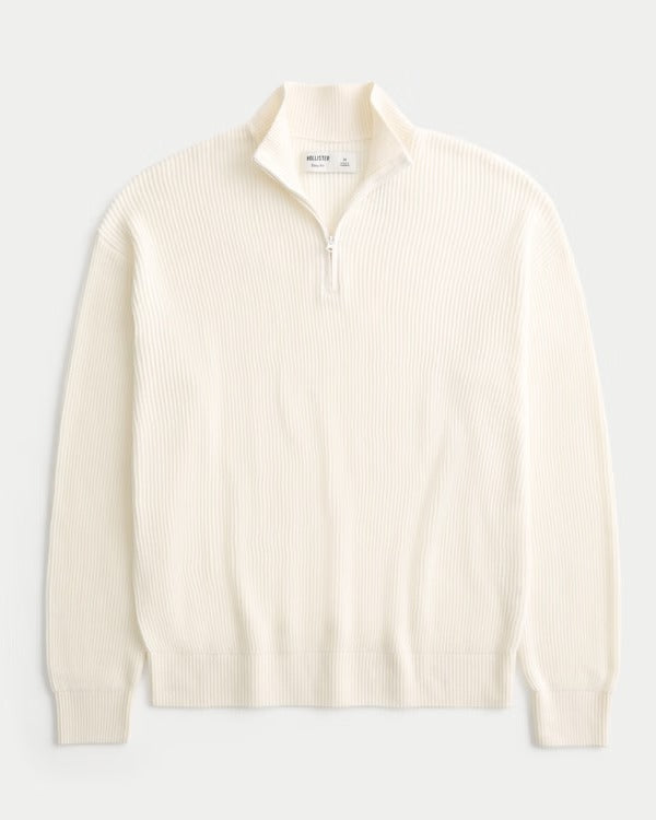 Hollister - Boxy Quarter-Zip Sweater