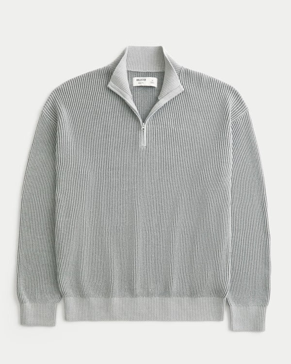 Hollister - Boxy Quarter-Zip Sweater