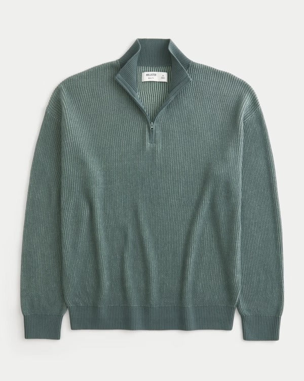 Hollister - Boxy Quarter-Zip Sweater