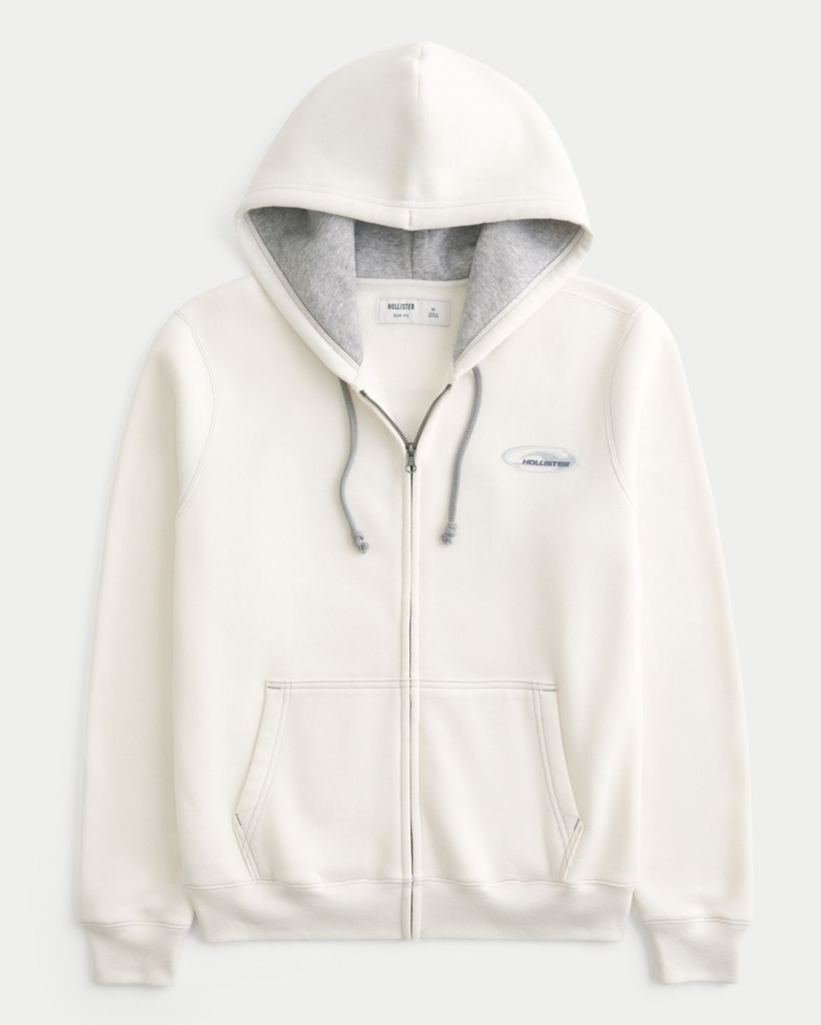 Hollister - Zip-Up Logo Graphic Hoodie