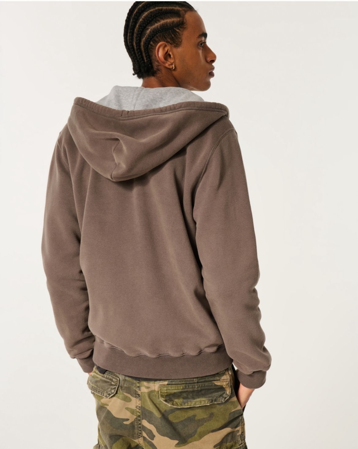 Hollister - Zip-Up Logo Graphic Hoodie