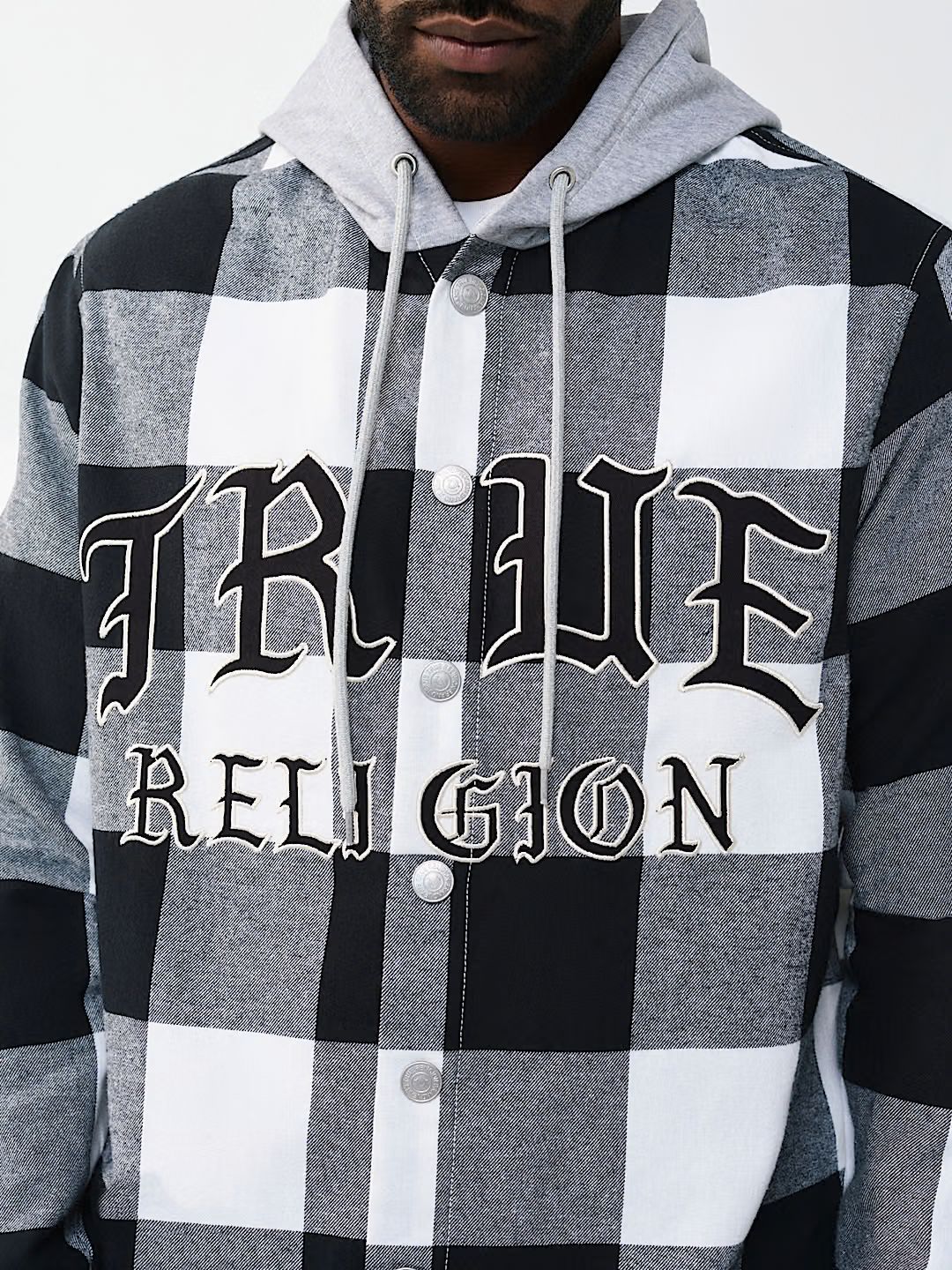 TRUE RELIGION - HOODED FLANNEL SHIRT