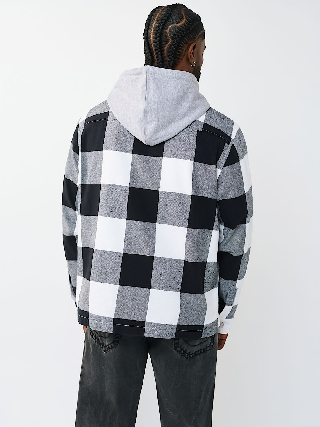 TRUE RELIGION - HOODED FLANNEL SHIRT