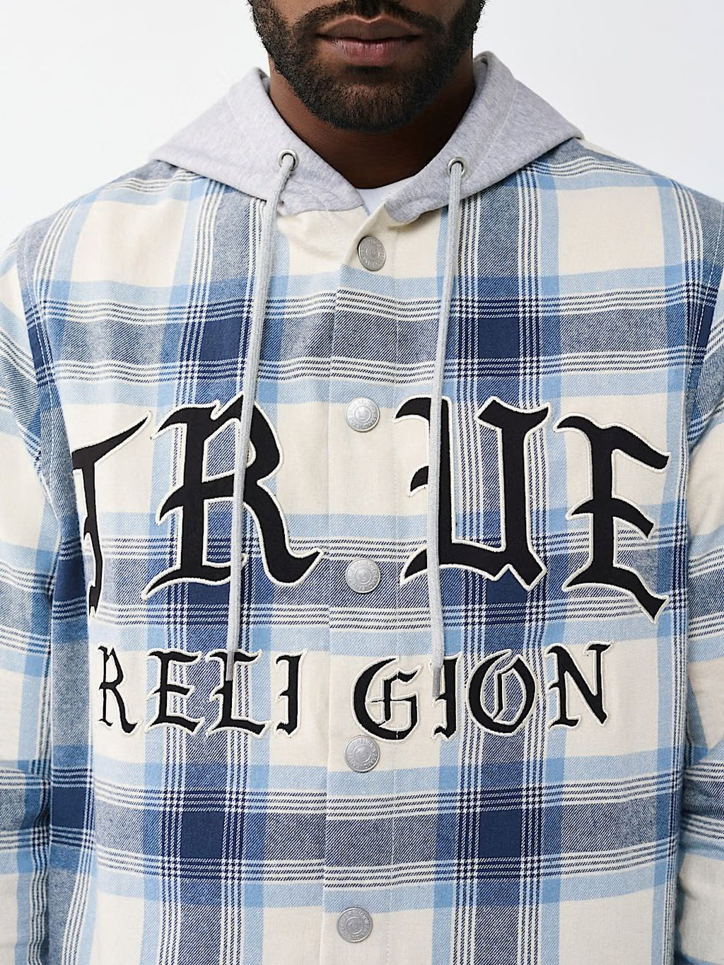 TRUE RELIGION - HOODED FLANNEL SHIRT