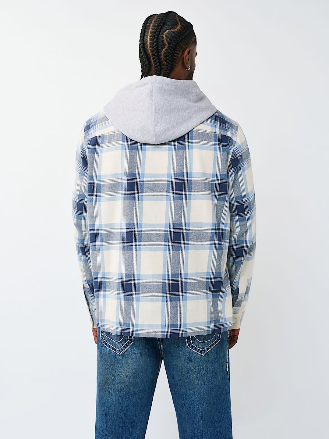 TRUE RELIGION - HOODED FLANNEL SHIRT