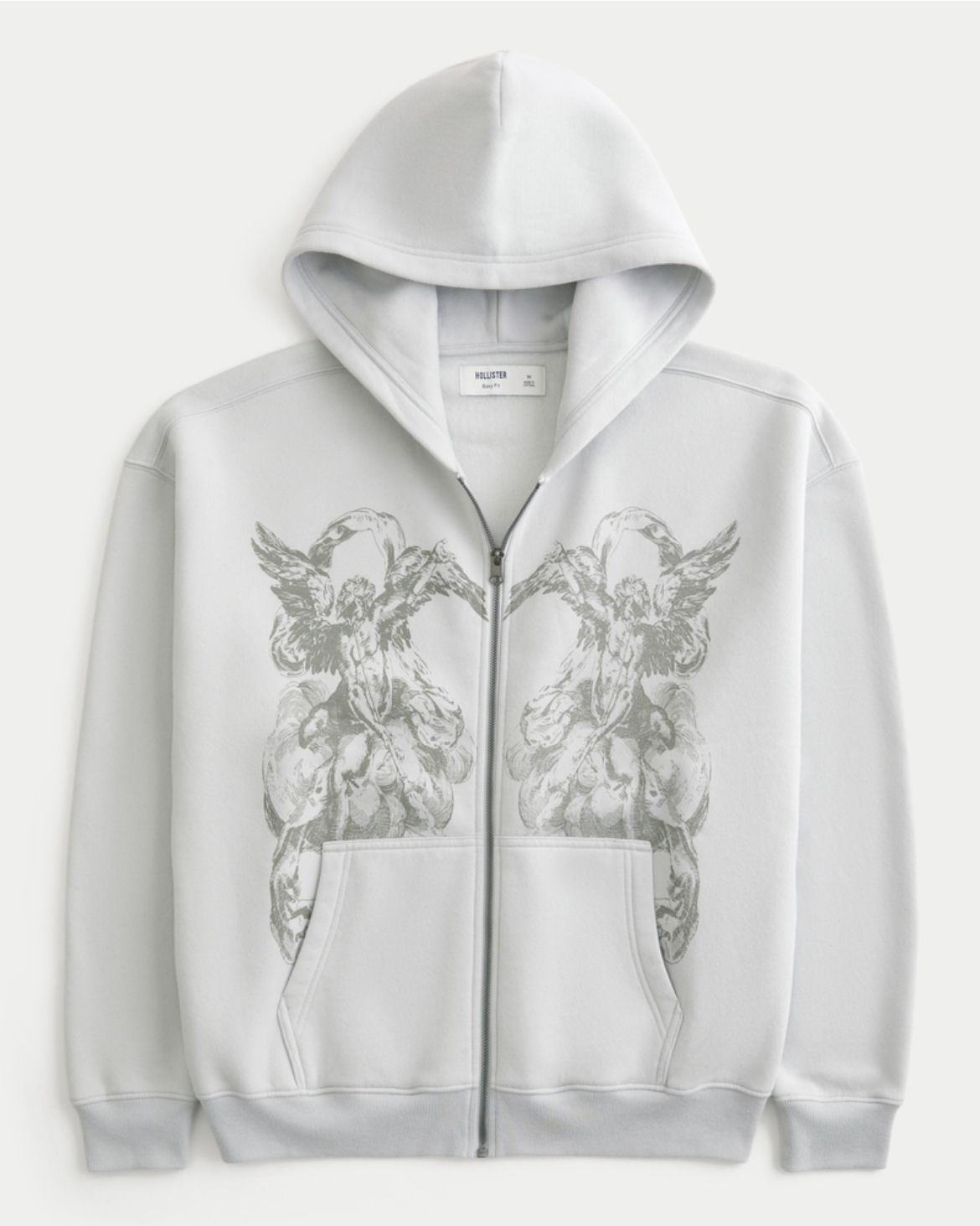 Hollister - Hollister Feel Good Boxy Zip-Up Hoodie IMMEDIATE