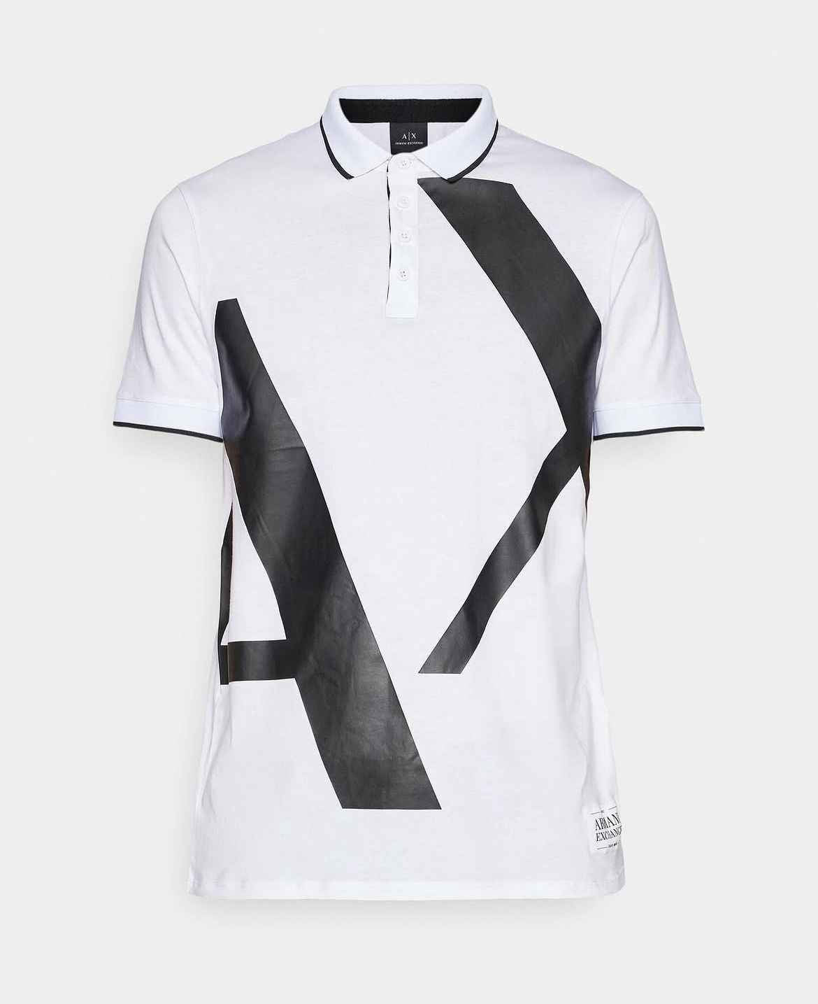 Armani Exchange - Men's Slim Fit Billboare Logo Print Short Sleeve Jersey Polo Shirt IMMEDIATE