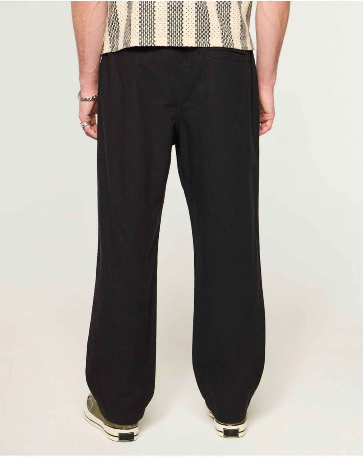 Hollister -Linen-Blend Loose Pull-On Pants