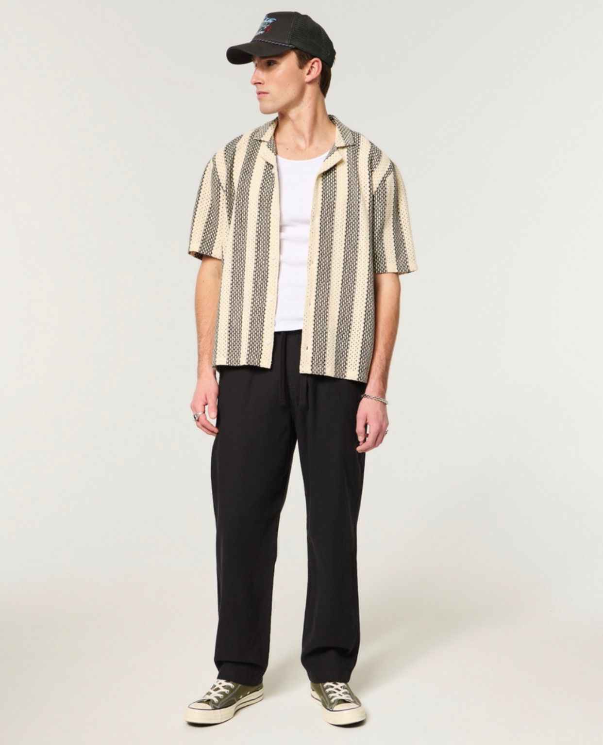 Hollister -Linen-Blend Loose Pull-On Pants