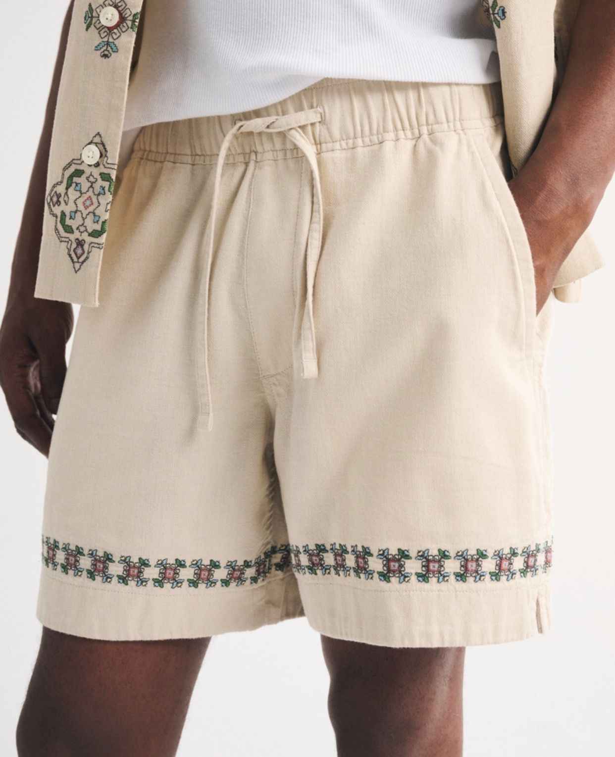 Abercrombie & Fitch - Linen-Blend Pull-On Short