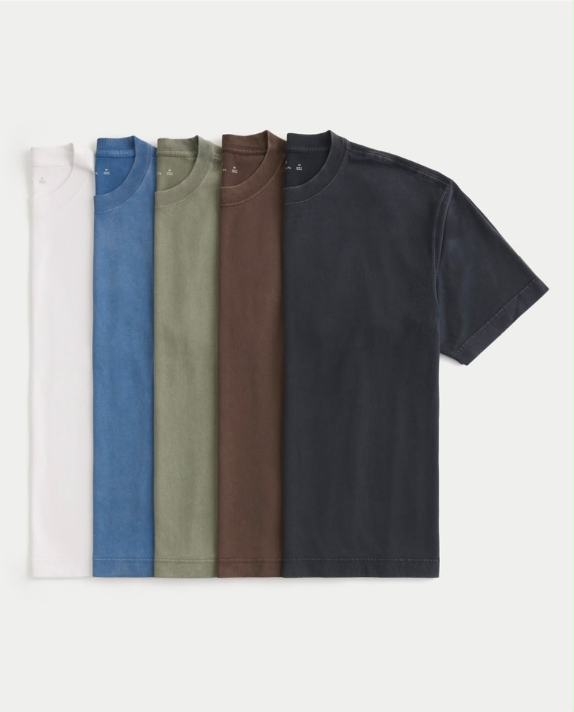 Hollister - Boxy Heavyweight Crew T-Shirt 5-Pack