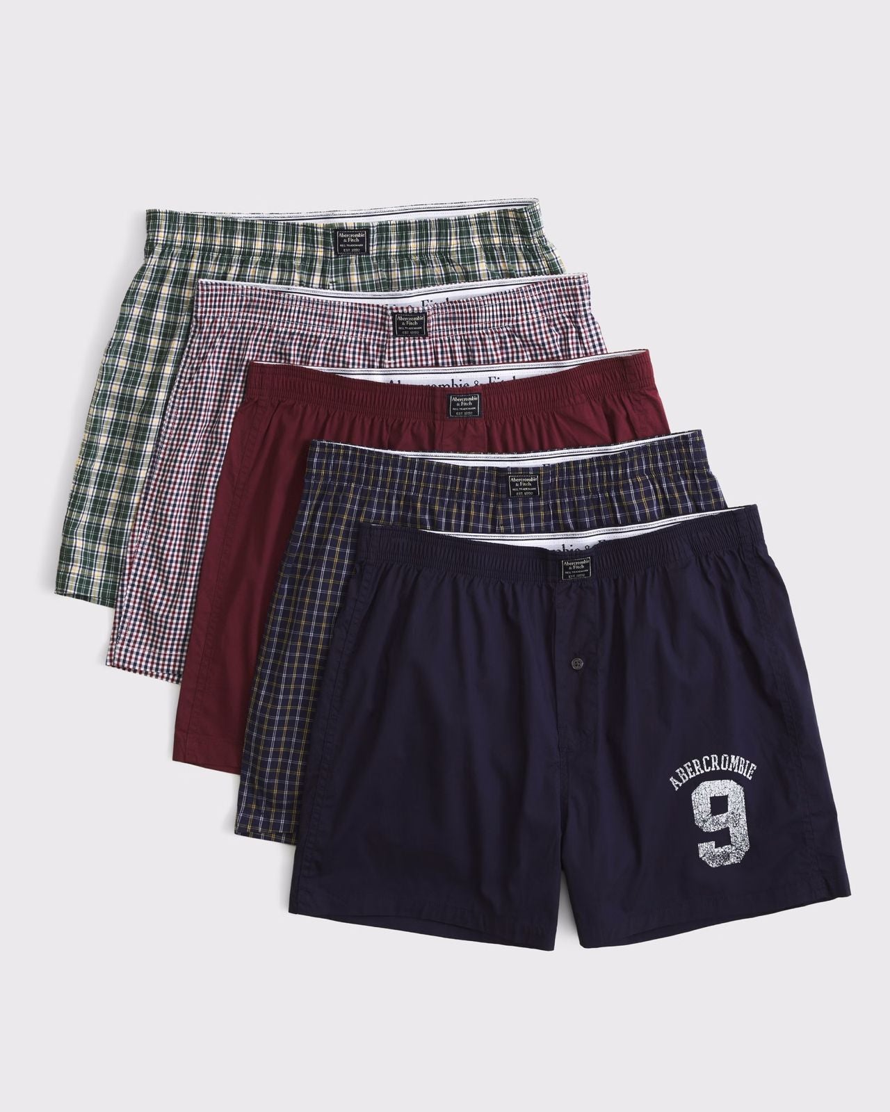 Abercrombie & Fitch - 5-Pack Woven Logo Boxers