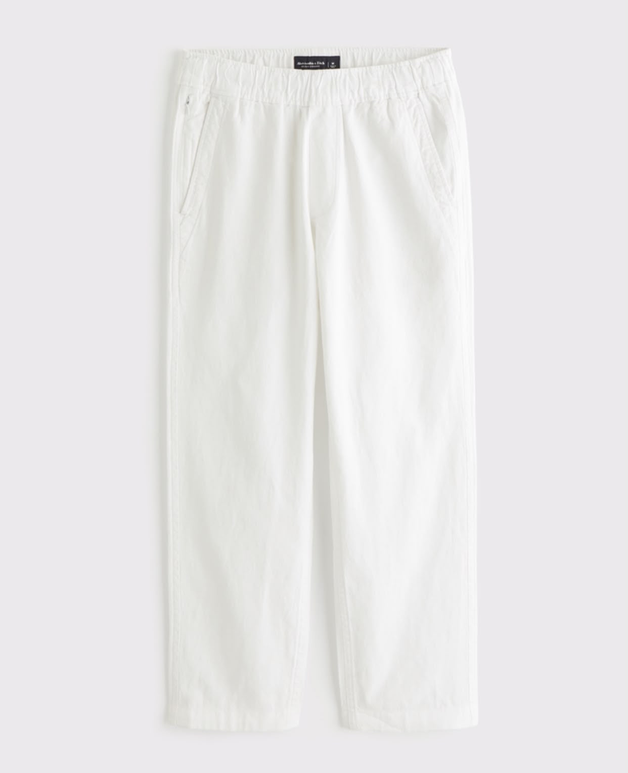 Abercrombie & Fitch - Linen-Blend Relaxed Straight Pull-On Pant