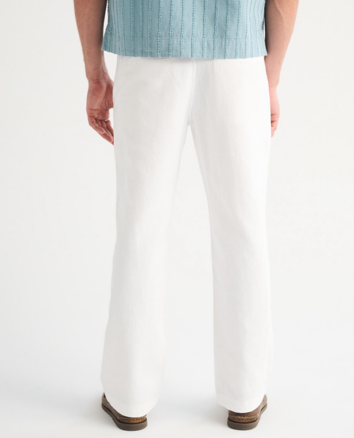 Abercrombie & Fitch - Linen-Blend Relaxed Straight Pull-On Pant
